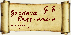Gordana Bratičanin vizit kartica